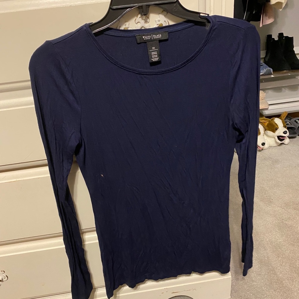 WHBM Blue Long Sleeved Shirt